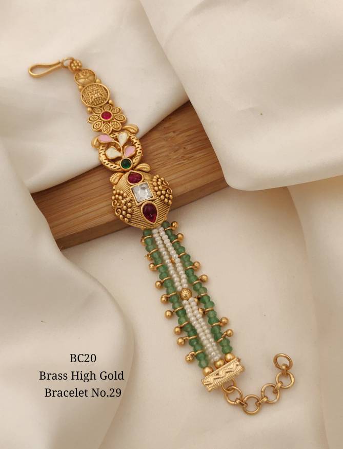 BC16 Designer Brass High Gold Bracelets Wholesale Price In Surat
